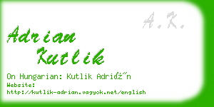 adrian kutlik business card